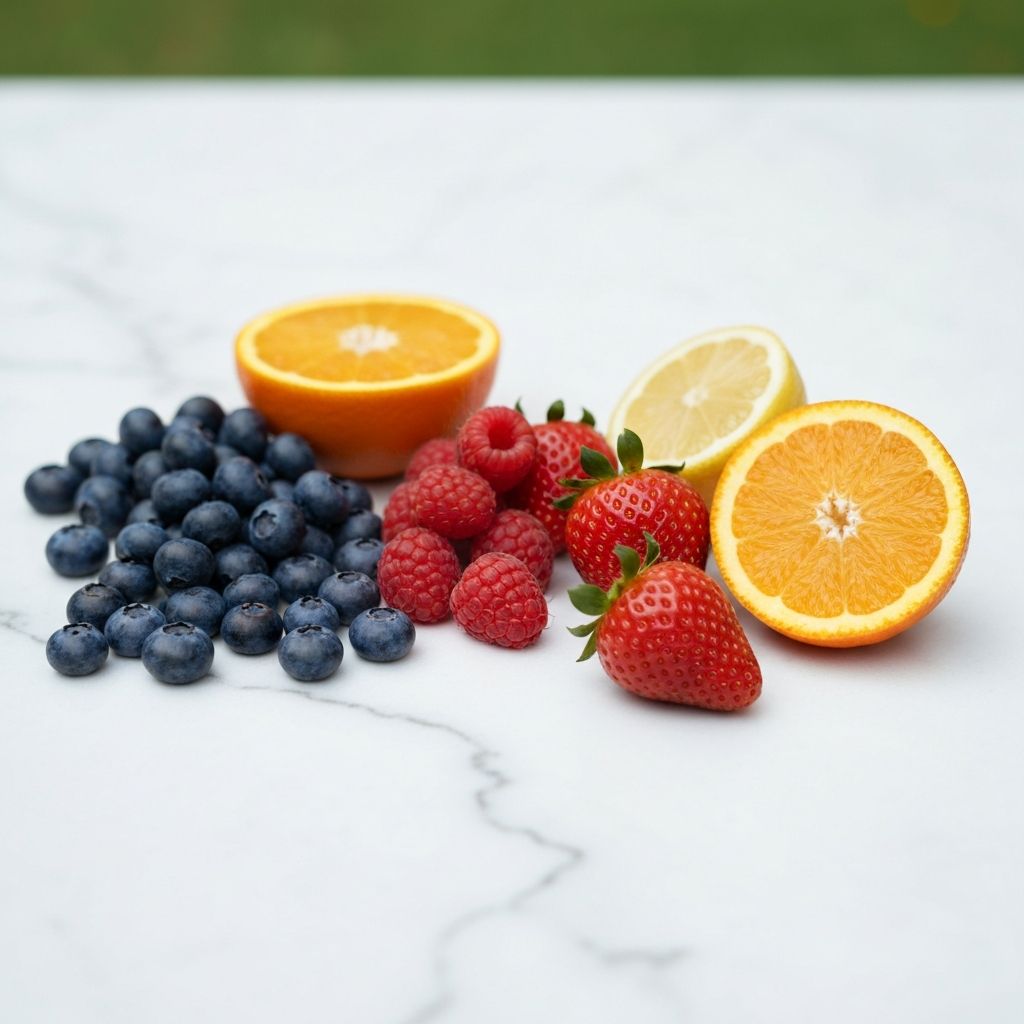 Tuoreita hedelmiä ja marjoja